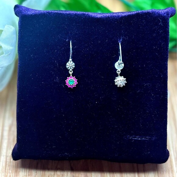 925 Sterling Silver Turkish Vintage Earrings for Women, NEW, Antique, Handmade - Picture 3 of 4